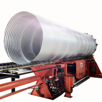 spiral tube ripple pipe steel culvert equipment corrugated steel culvert making machine